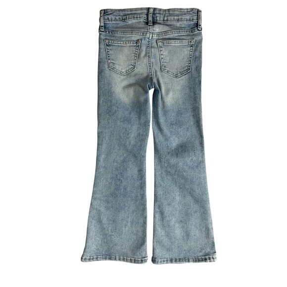 Gap Denim Youth Girls 70s Flare Jeans  Size 7  Light Wash  Retro Hippie Boho BTS - Picture 2 of 10